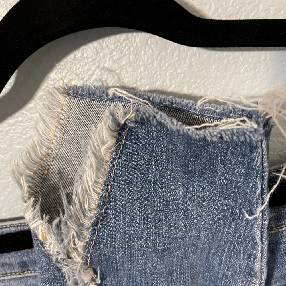 Judy Blue High Rise Skinny Jeans Raw Hem Medium Wash Stretch Streetwear 15/32 - Picture 4 of 8
